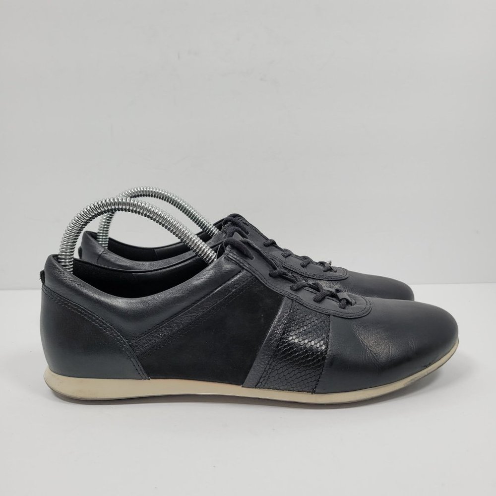 Ecco Women's Black Leather Sneakers US Size 7.5 EU 38